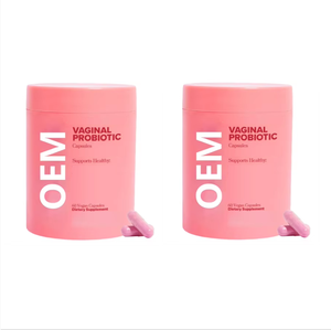 Fabrikant roze 60 capsules Gepersonaliseerde Private Label Voorraad UROS Ondersteuning Vagina Herstel Spijsvertering Reiniging Vrouw Probiotische Capsules - Product Image 1