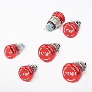 16mm emergency stop button High quality 3-pin / 6-pin CE IP67 instantaneous button switch