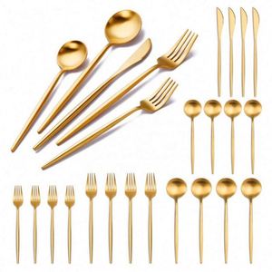 Juego de Cubiertos de Acero Inoxidable Ecológicos en Oferta, para Bodas, Hogar y Té, con Logotipo Grabado con Láser en Oro PVD, Diseño Clásico - Product Image 4