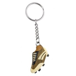 Portachiavi Mini Scarpa da Calcio in Legno, Souvenir Sportivo, Regalo - Product Image 1