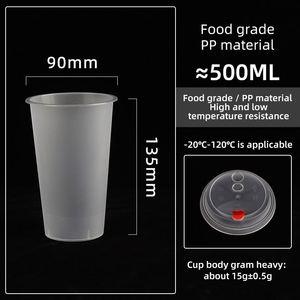 Factory Customized Logo Printed Frosted Transparent PP <b>Plastic</b> <b>Cups</b> Disposable Milk Boba Foam Tea <b>Plastic</b> <b>Cups</b> - Product Image 4