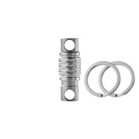Porte-clés à ressort en titane OEM ODM, mini anneau pivotant universel portable, boucle EDC multifonctionnelle pour clé de voiture