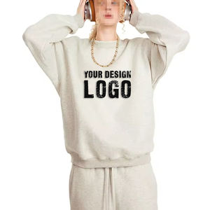 Sweat-shirt décontracté pour homme, coupe ample, épaules tombantes, en molleton français de haute qualité, col rond, sweat-shirt surdimensionné pour homme - Product Image 5