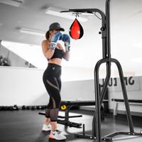 Support de sac de frappe robuste, cadre pour sac de boxe et sac de frappe à vitesse réglable, cadre à double sens, acier de haute qualité, 6 pieds, 10 pouces