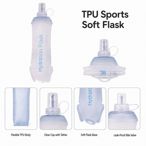 Bolsa de Hidratación de Silicona Personalizada LUPU, Botella de Agua Plegable de 500 ml para Acampar y Hacer Senderismo al Aire Libre - Product Image 3