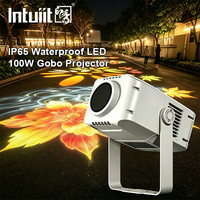 Projecteur LED 100W pour logo et gobo, étanche IP65, DMX512, éclairage extérieur personnalisé pour publicité, bâtiments, magasins et événements