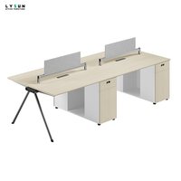 Bureau de travail modulaire ergonomique extensible en bois MFC moderne, design écologique pour immeuble de bureaux - Vente en gros