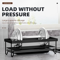 Porte-éponge en métal pour la cuisine, support d'évier, porte-éponge pour évier de cuisine avec bac d'égouttage