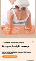 Masseur intelligent rechargeable Shiatsu pour le cou et les épaules avec contrôle de la chaleur, physiothérapie électrique pour soulager les douleurs dorsales