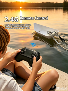 Kit de Barco de Papel Dowellin <span class=keywords><strong>RC</strong></span>, Kit de Ensamblaje de Barco de Papel con Control Remoto DIY de ABS, Módulo de Motor de 2.4GHz para Barcos de Papel Plegables para Niños - Product Image 3