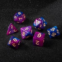 Set di Dadi Acrilici Poliedrici Swirl per D&D (D4, D6, D8, D10, D12, D20) per Giochi di Ruolo Dungeons and Dragons e Feste - Vendita all'Ingrosso