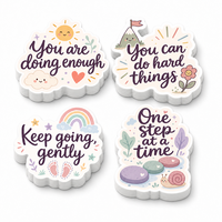 Autocollant Motivationnel Personnalisé Citation Positive Inspirante Autocollant Vinyle Découpé Imperméable Auto-adhésif pour Bouteille d'Eau et Journal