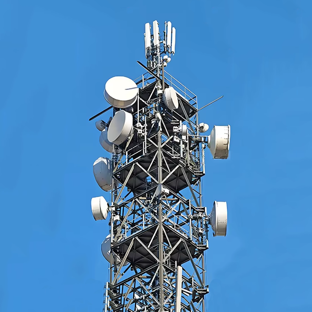 60m 4-Leg Galvanized Angel Steel Communication Tower Complete Set Self-Supportin  4G/5G Mobile Network Tower