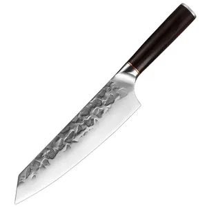 Xituo 4cr13 faca de corte de carne, faca de chef de cozinha multifuncional forjada de aço kiritsuke, ferramenta de corte utilitário com cabo de madeira preta