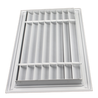 Bonne qualité décoratif en aluminium hvac courbe lames fixées renturn grille d'air