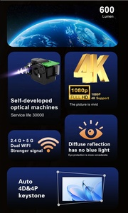 Proyector de Video Inteligente 1080P HDR Digital WiFi 5G BT, Certificado Oficialmente por <span class=keywords><strong>Netflix</strong></span>, de Tiro Corto, para Cine en Casa, 3D, Totalmente Sellado - Product Image 3