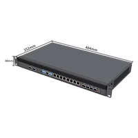 BKHD alimentation redondante 1U B760 serveur de pare-feu 8 * LAN 8 * SFP + 2 * DDR5 LGA1700 Intel I3/I5/I7/I9 gestion de réseau Mikrotik