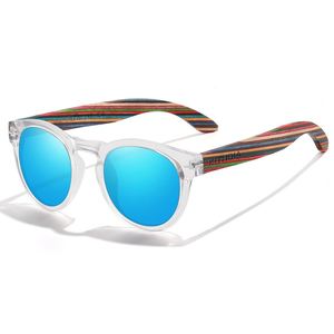 Gafas de Sol de Madera Hechas a Mano, Montura Redonda de Madera, Gafas de Madera Polarizadas para Mujer, Novedad 2025 - Product Image 6