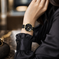 Damen-Quarzuhr mit Gehäuse aus Legierung und Echtlederarmband, Elegante Damen-Armbanduhr, Unterstützt OEM-Anpassung mit Eigenem Logo
