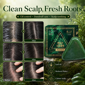 <span class=keywords><strong>Shampoo</strong></span> per la Cura dei Capelli con Foglie di Tuia Orientale e Erba Usman, per Radici Voluminose, Controllo dell'Olio, Rinfrescante, Vendita all'Ingrosso - Product Image 3