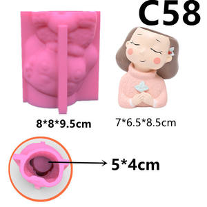 Molde <span class=keywords><strong>de</strong></span> Silicona con Forma <span class=keywords><strong>de</strong></span> Chica <span class=keywords><strong>para</strong></span> Concreto, Resina, <span class=keywords><strong>Cemento</strong></span>, Yeso, Velas, Molde <span class=keywords><strong>de</strong></span> Silicona <span class=keywords><strong>para</strong></span> Macetas Pequeñas - Product Image 2