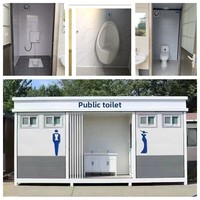 Toilettes portables d'extérieur AsyvA, toilettes publiques écologiques Apple House pour chantier de construction