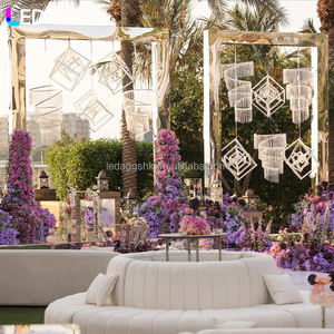 LEDA New Wedding Props Stainless Steel Mirror square Background Decoration for wedding party - Product Image 3
