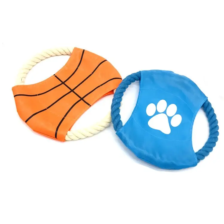 Дисковая игрушка-летающая веревка для собак, хлопковая веревка, летающий диск для дрессировки собак и щенков