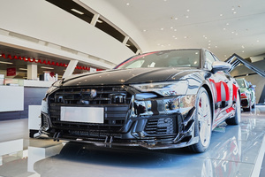 Matériau supérieur préimprégné en Fiber de carbone sèche pare-chocs de voiture A6 <span class=keywords><strong>S6</strong></span> lèvre avant pour <span class=keywords><strong>Audi</strong></span> A6 <span class=keywords><strong>S6</strong></span> 2019-24 pare-chocs de voiture - Product Image 5