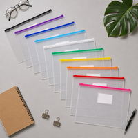 Sacs de rangement de voyage multifonctionnels en PVC translucide, de qualité supérieure, format lettre, imperméables et durables, pour fournitures scolaires