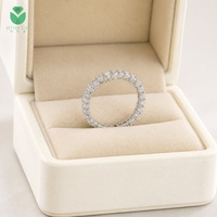 Bague de mariage de luxe 2 carats VVS-VS, diamant de laboratoire taille brillant, certifié IGI, or blanc 18 carats, unisexe, Betterstar Classic Custom