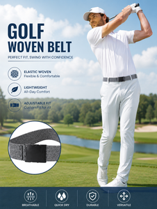 <span class=keywords><strong>Ceinture</strong></span> de golf <span class=keywords><strong>tressée</strong></span> élastique légère avec boucle en plastique réglable pour <span class=keywords><strong>homme</strong></span>, idéale pour le sport et les loisirs - Product Image 2