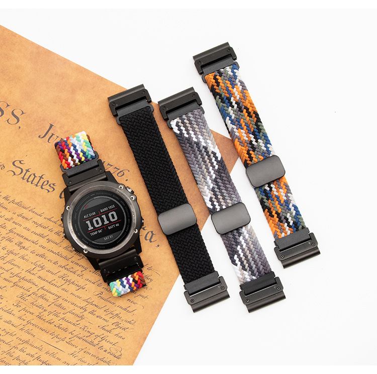 garmin marq nylon strap navy striped