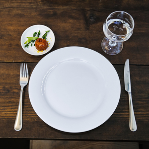 Tùy Chỉnh Trắng Gốm Bữa Ăn Tối Tấm Thân Thiện Với Môi Sứ Bộ Đồ Ăn Cho Nhà Nhà Hàng Cho Cá Nhân Biểu Tượng Bên - Product Image 1