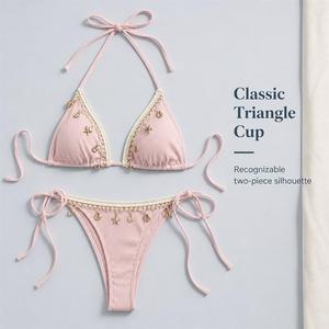 Maillot de bain côtelé pour femme, bas de bikini string, idéal pour la piscine, les vacances d'été - Product Image 1