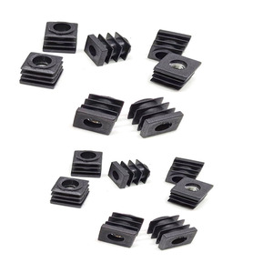 16 vuông Nut ống cắm M6 Ống Vuông với răng nội bộ cắm thép không gỉ Bàn và ghế chân Pad nhựa cắm hạt vuông - Product Image 1