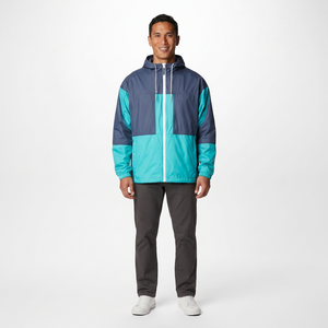 Custom Men's Waterproof Canvas Stand Collar Hooded Windbreaker Jacket Casual Coat for Autumn and Winter - Product Image 1