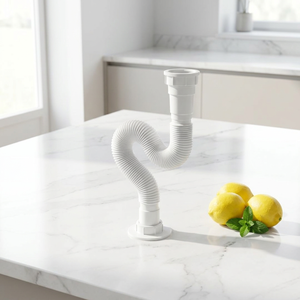 Tuyau d'évacuation des déchets pliable en PVC Prime Home Enterprises avec système anti-blocage et nettoyage facile pour salles de bain, éviers et cuisines modernes - Product Image 2