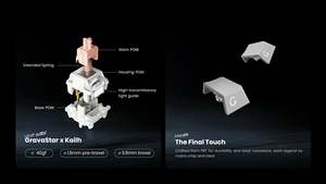 Gravastar Mercury K1 RGB cơ khí tri-chế độ bàn phím hot swappable chơi game Bàn phím tuyến tính thiết bị chuyển mạch RGB không dây chơi Game bàn phím - Product Image 6