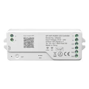 ตัวควบคุมไฟ LED Pixel แบบ SPI สำหรับ WiFi ของ Tuya Smart รองรับ RGBW ปรับความสว่างได้ สำหรับ WS2811 WS2812B DIY ใช้งานร่วมกับ Alexa และ <span class=keywords><strong>Google</strong></span> Home - Product Image 1