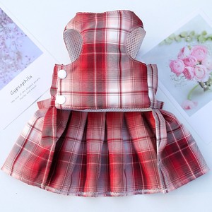 Harnais pour animaux de compagnie en tissu polyester avec jupe intégrée et laisse – Ensemble de vêtements de promenade pour chiens et chats – Vente en gros - Product Image 3