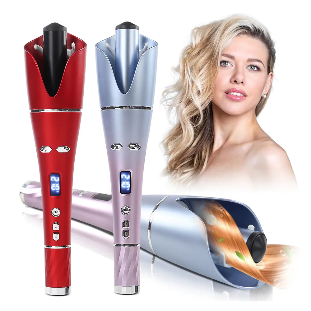 Automatic Curling Iron with Rotating Barrel Hair Wand Fast Heating Hair Styling Tool Automatic Hair Curler