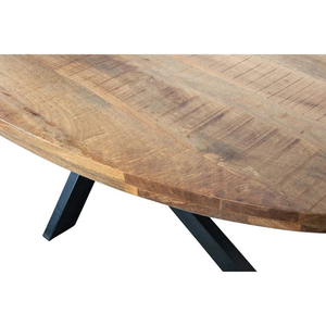 Table à manger en bois de manguier 160x90 cm, construction solide, design élégant, finition durable et ajout parfait au style de votre intérieur - Product Image 6
