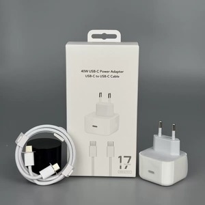 Precio de Fábrica, Kit de 1m, <span class=keywords><strong>Cargador</strong></span> Rápido Eléctrico PD 40W Tipo-C PD 3.0, Cubo de Carga USB-C, Adaptador <span class=keywords><strong>Original</strong></span> para iPhone 17/16/15 Pro Max - Product Image 1
