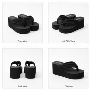 Sandales compensées à talon super haut de 3, 5 et 8 cm pour <span class=keywords><strong>femme</strong></span>, à bout rond, antidérapantes, épaisses, nouvelle collection été, pour la plage - Product Image 5