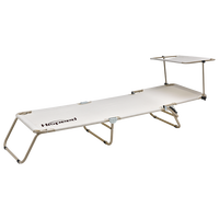 HISPEED Lit de camping pliant simple en métal Lit de couchage extérieur de luxe portable pour adultes sur la plage ou au camp Article en vente
