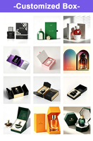 Emballage personnalisé de flacons de parfum en verre vides, impression de logo, 30 ml, 50 ml, 100 ml, flacon de parfum de luxe en verre vide avec emballage en boîte