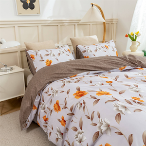 Juego <span class=keywords><strong>de</strong></span> funda nórdica <span class=keywords><strong>de</strong></span> tres piezas <span class=keywords><strong>de</strong></span> estilo americano europeo, Sábana textil <span class=keywords><strong>para</strong></span> el hogar, ropa <span class=keywords><strong>de</strong></span> <span class=keywords><strong>cama</strong></span> <span class=keywords><strong>de</strong></span> tela <span class=keywords><strong>de</strong></span> poliéster con estampado <span class=keywords><strong>de</strong></span> flores y plantas - Product Image 2