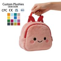 Sac à dos en peluche ours avec cordon de serrage, couleur personnalisée, OEM ODM, sac à dos pour tout-petits, sac à main animal en peluche, jouet sûr pour enfants