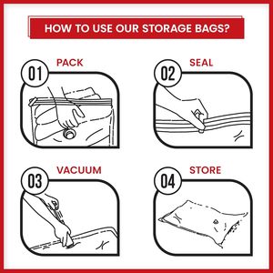 Paquete de 12 Bolsas de Vacío para Ahorrar Espacio de Alta Calidad con Bomba - Product Image 3